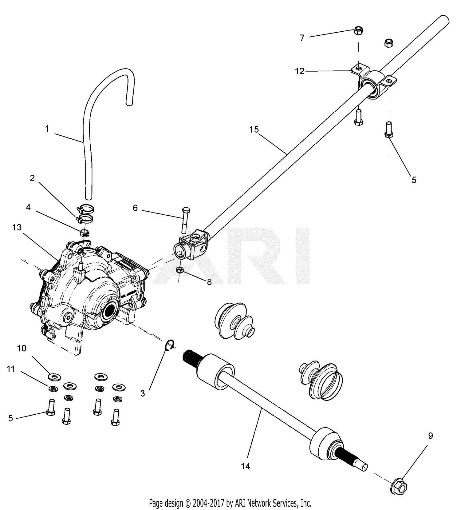 front differential parts diagram