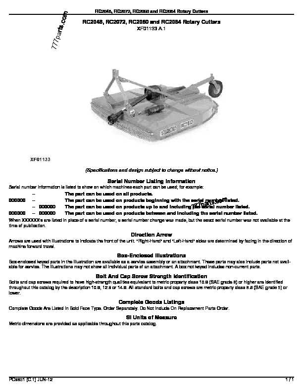 frontier rc2060 parts diagram