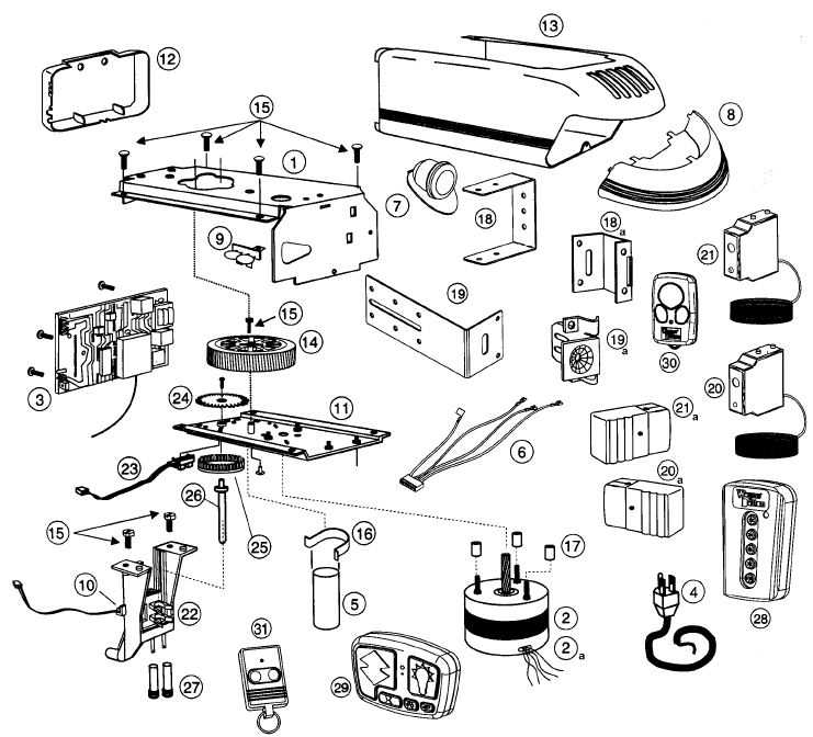 garage door part diagram