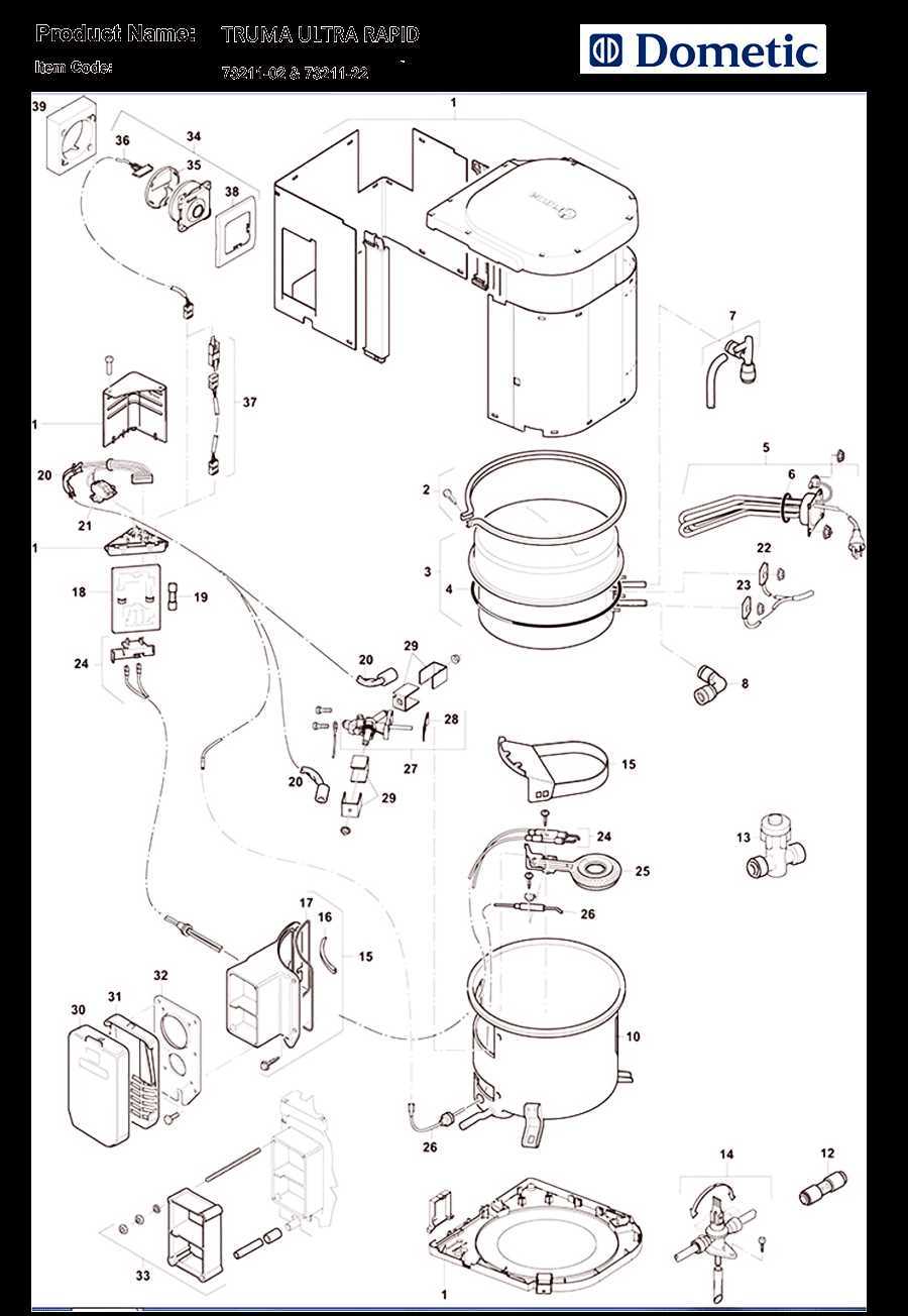 gas hot water heater parts diagram