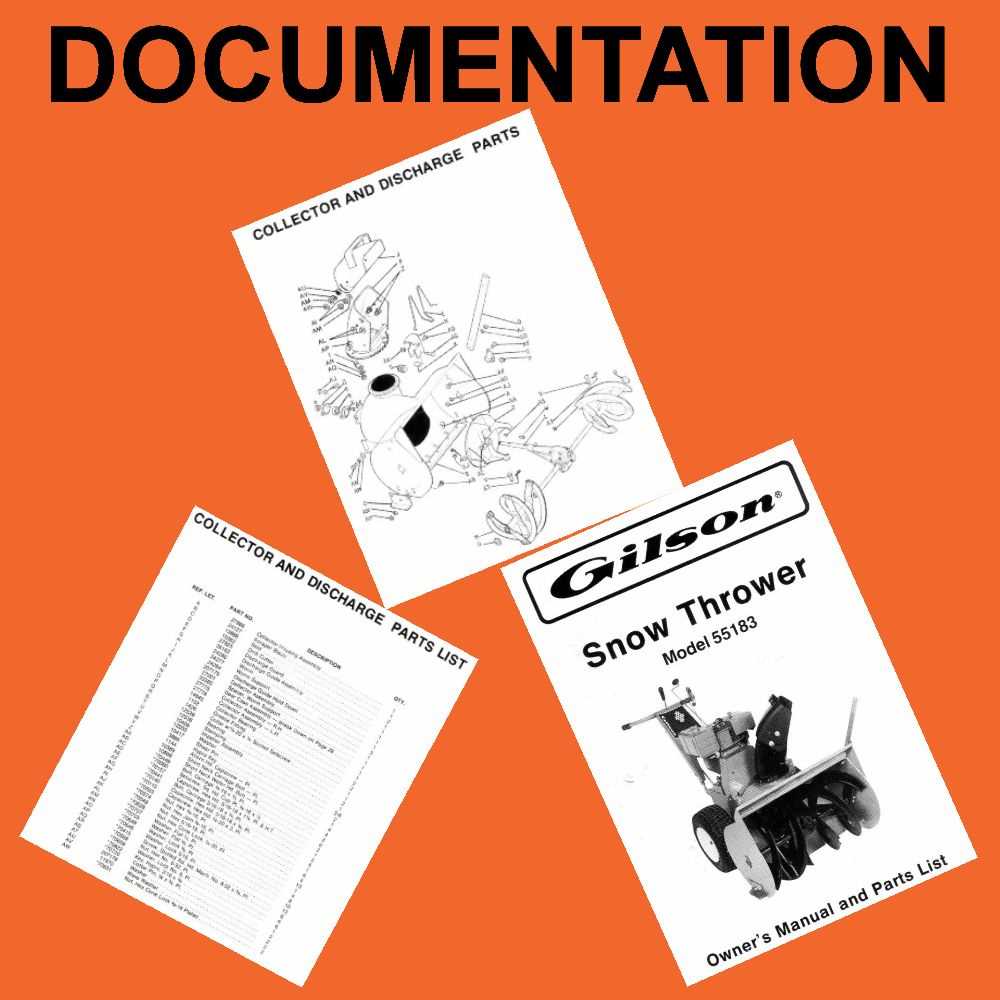 gilson snowblower parts diagram