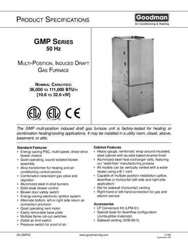 goodman gmp100 4 parts diagram