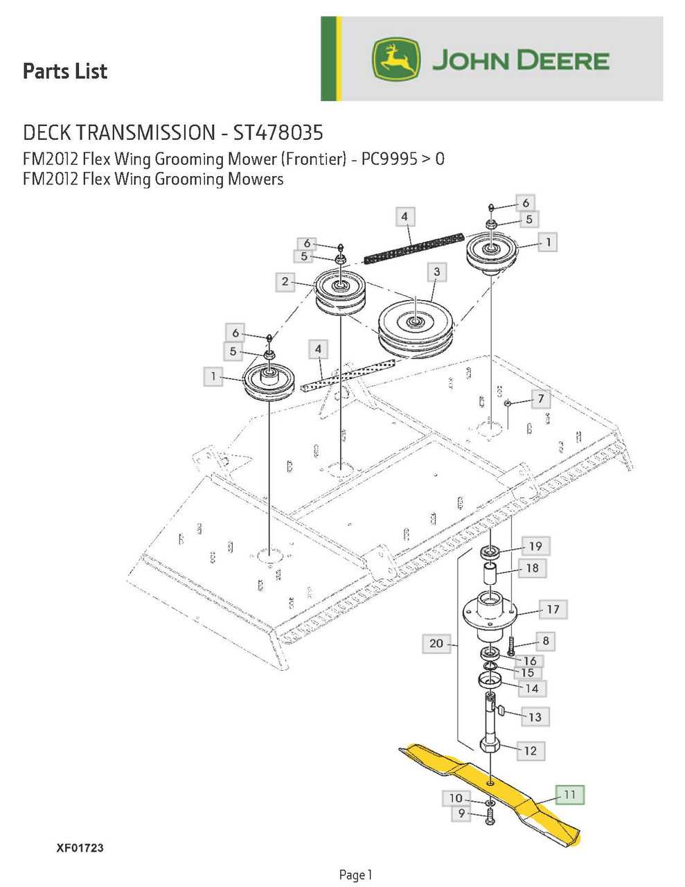 grasshopper 725k parts diagram