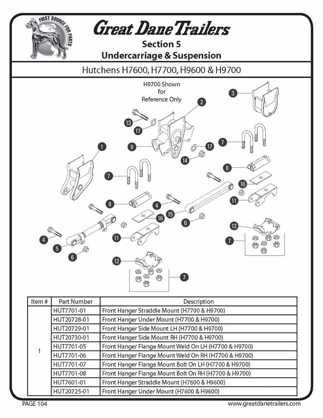 great dane trailer parts diagram