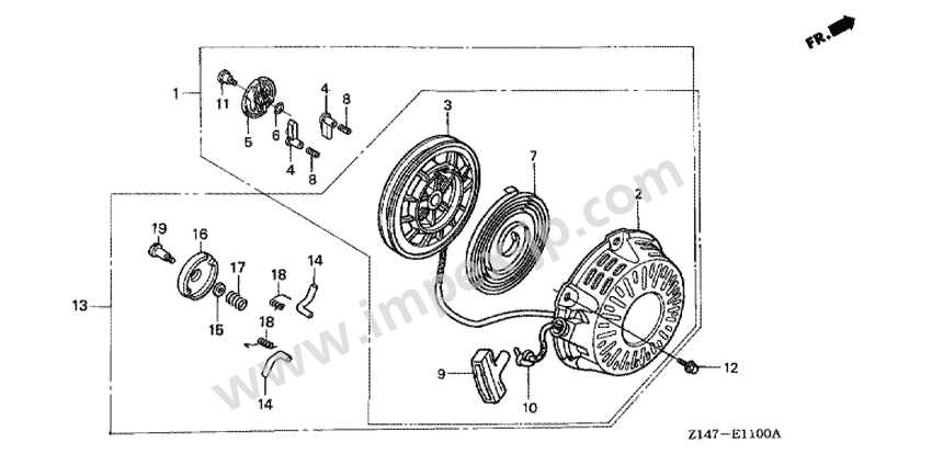 gx160 parts diagram