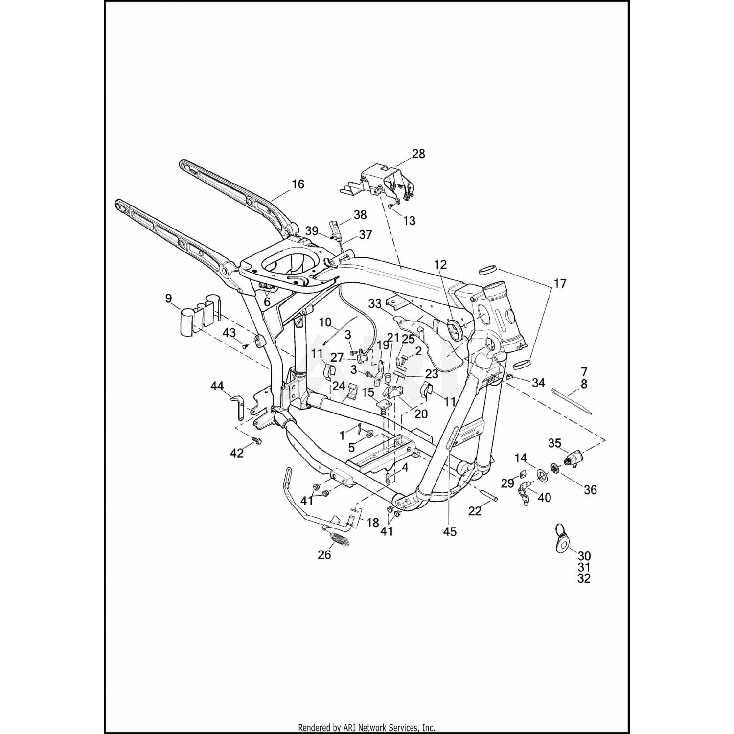 harley rake parts diagram