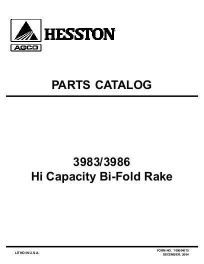 hay rake parts diagram