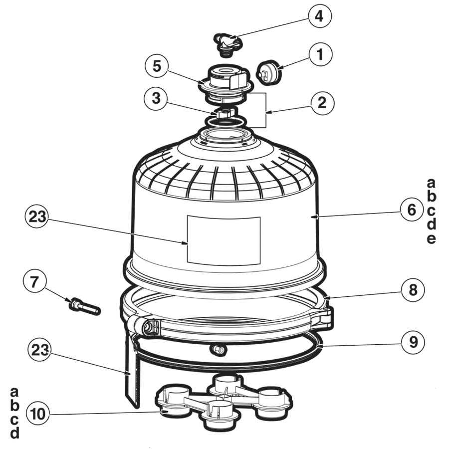 hayward de filter parts diagram