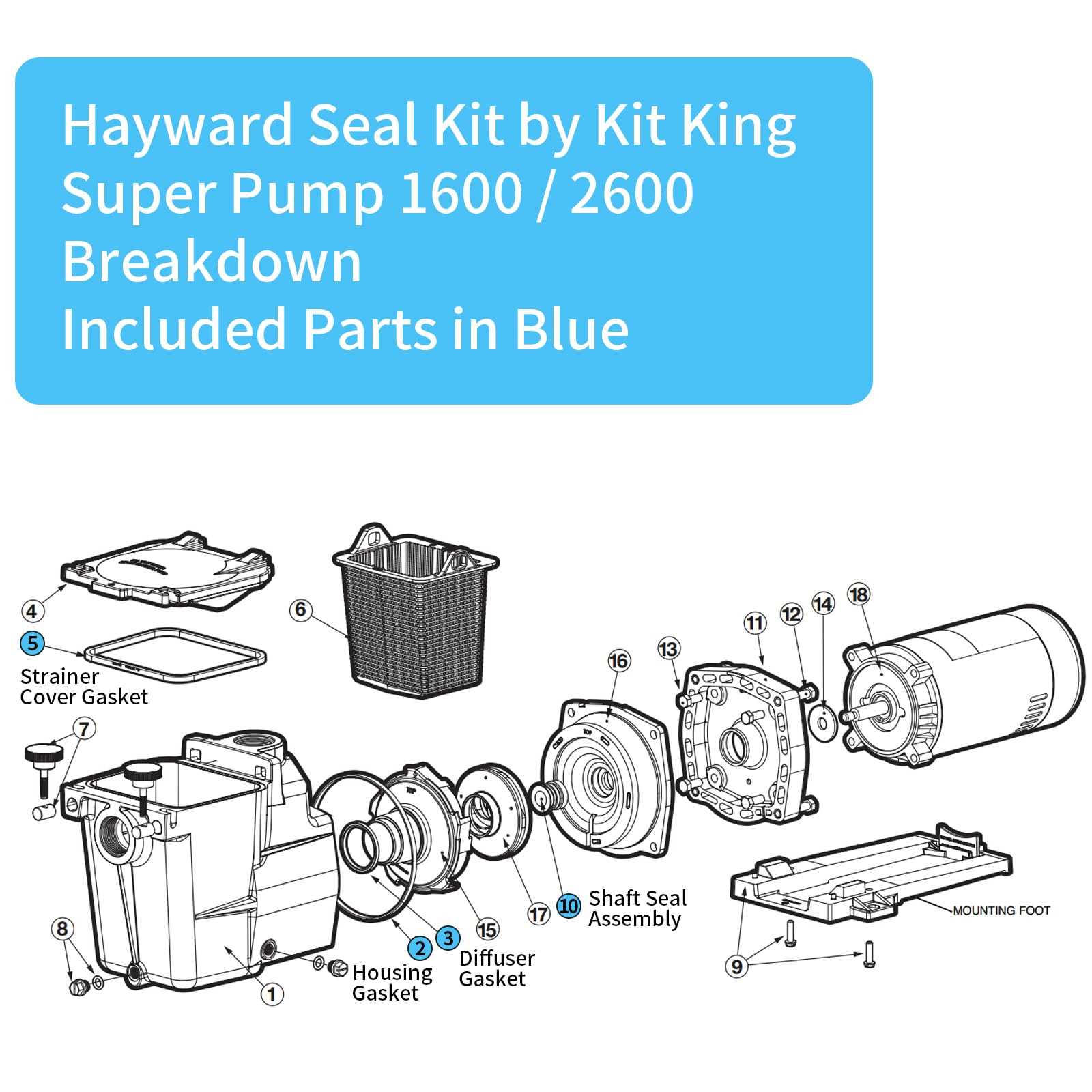 hayward pump parts diagram