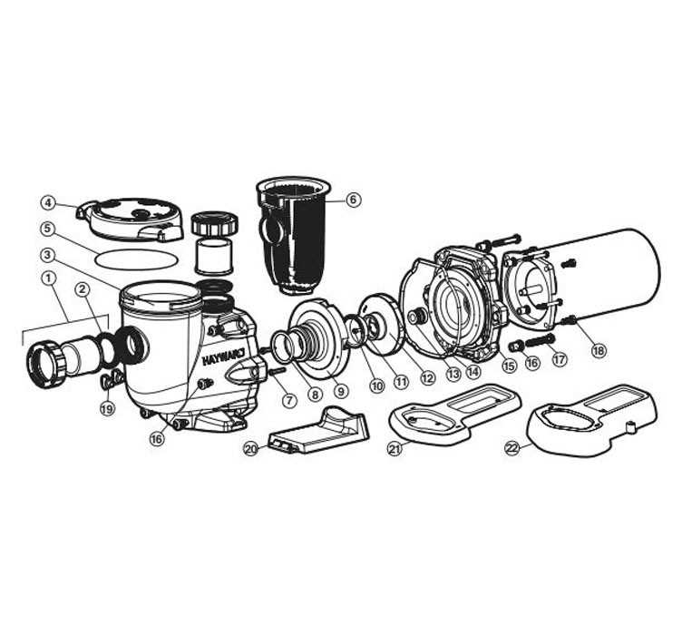 hayward pump parts diagram