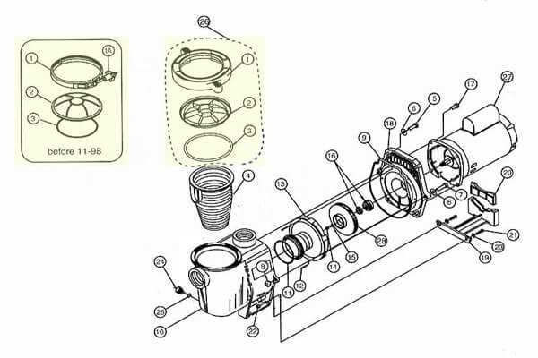 hayward super ii pump parts diagram