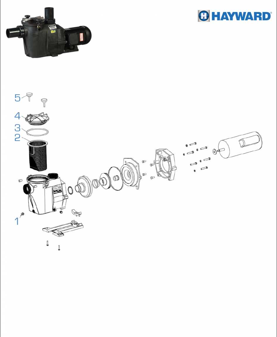 hayward super ii pump parts diagram