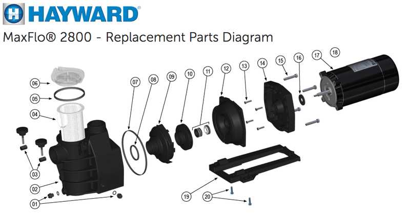 hayward super pump parts diagram