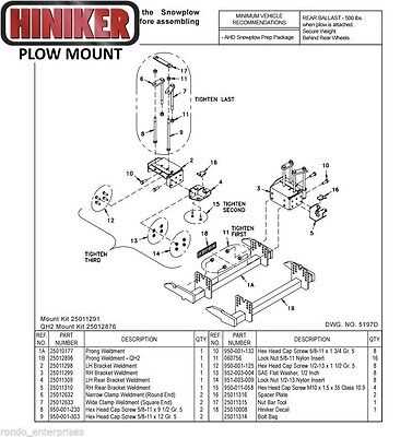 hiniker plow parts diagram