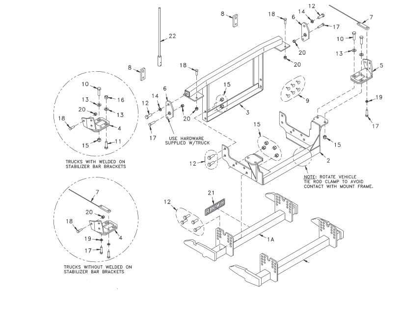 hiniker snow plow parts diagram