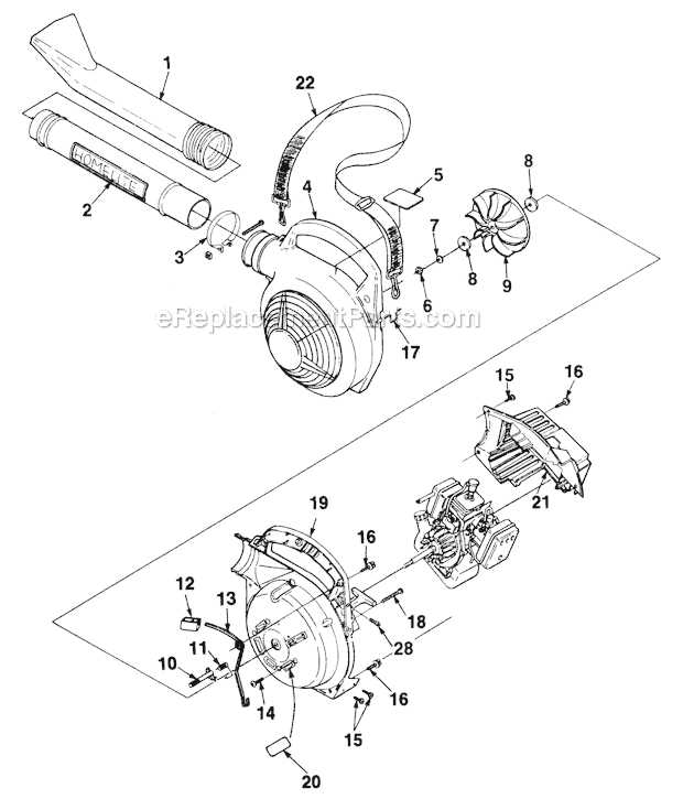 homelite 26b blower parts diagram