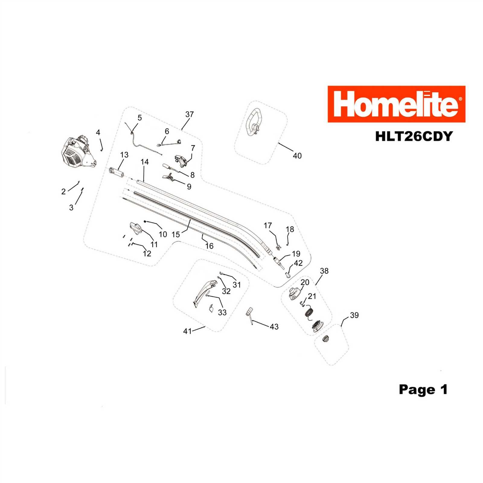 homelite string trimmer parts diagram