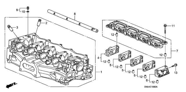 honda civic engine parts diagram