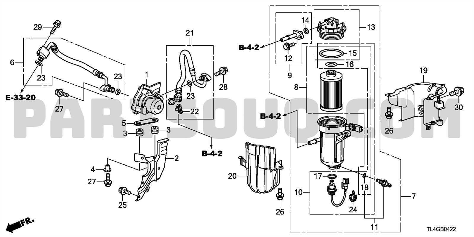 honda gx240 parts diagram