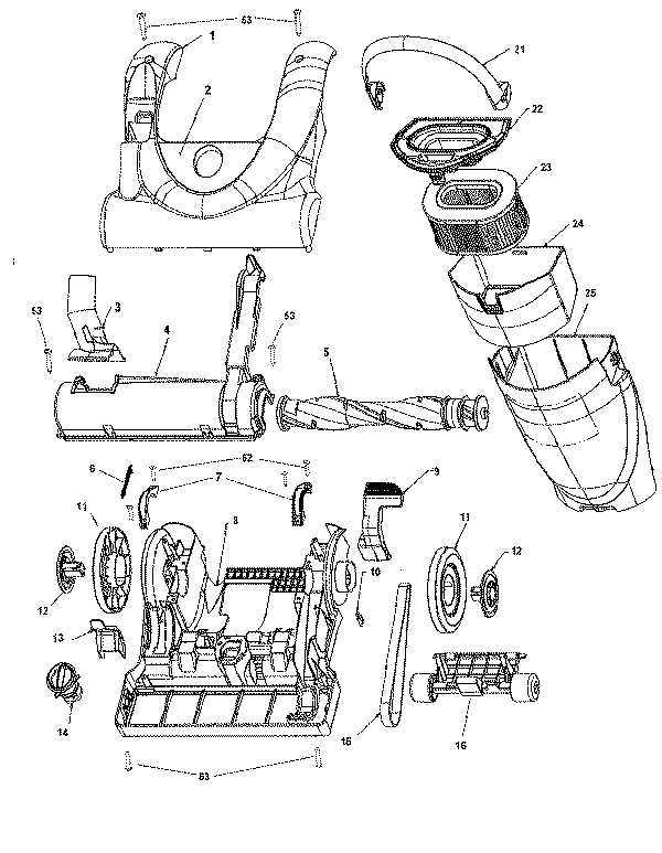 hoover windtunnel vacuum parts diagram