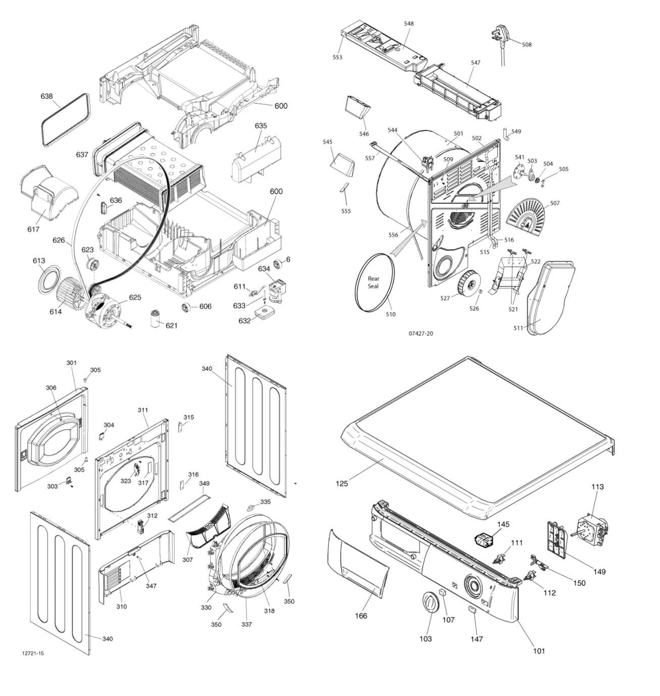 hotpoint dryer parts diagram