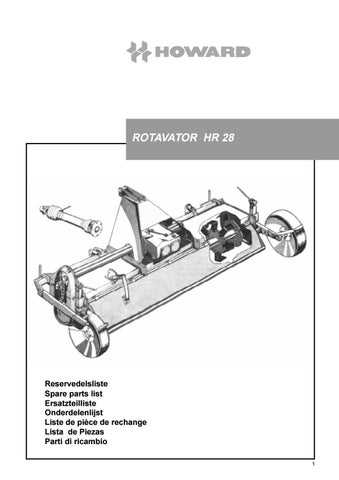 howard rototiller parts diagram