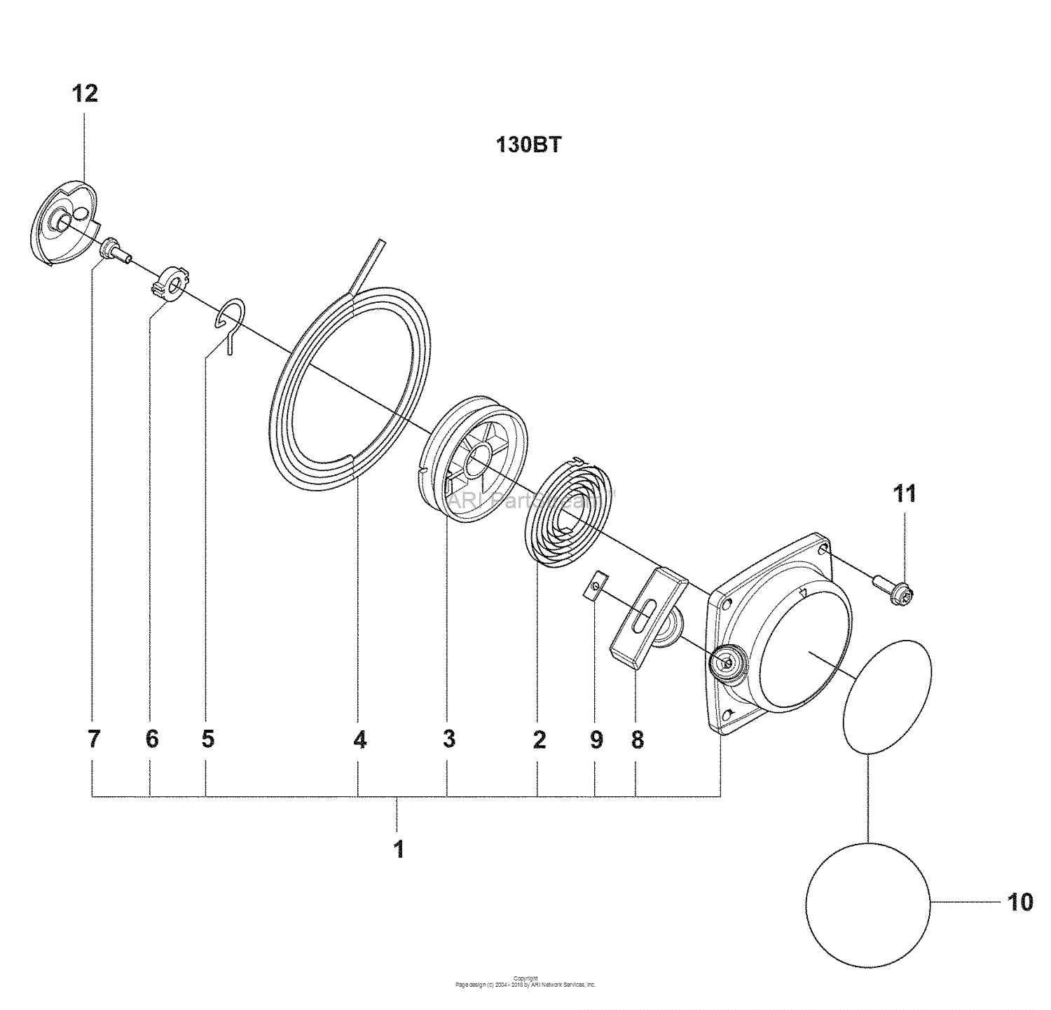 husqvarna 130l parts diagram