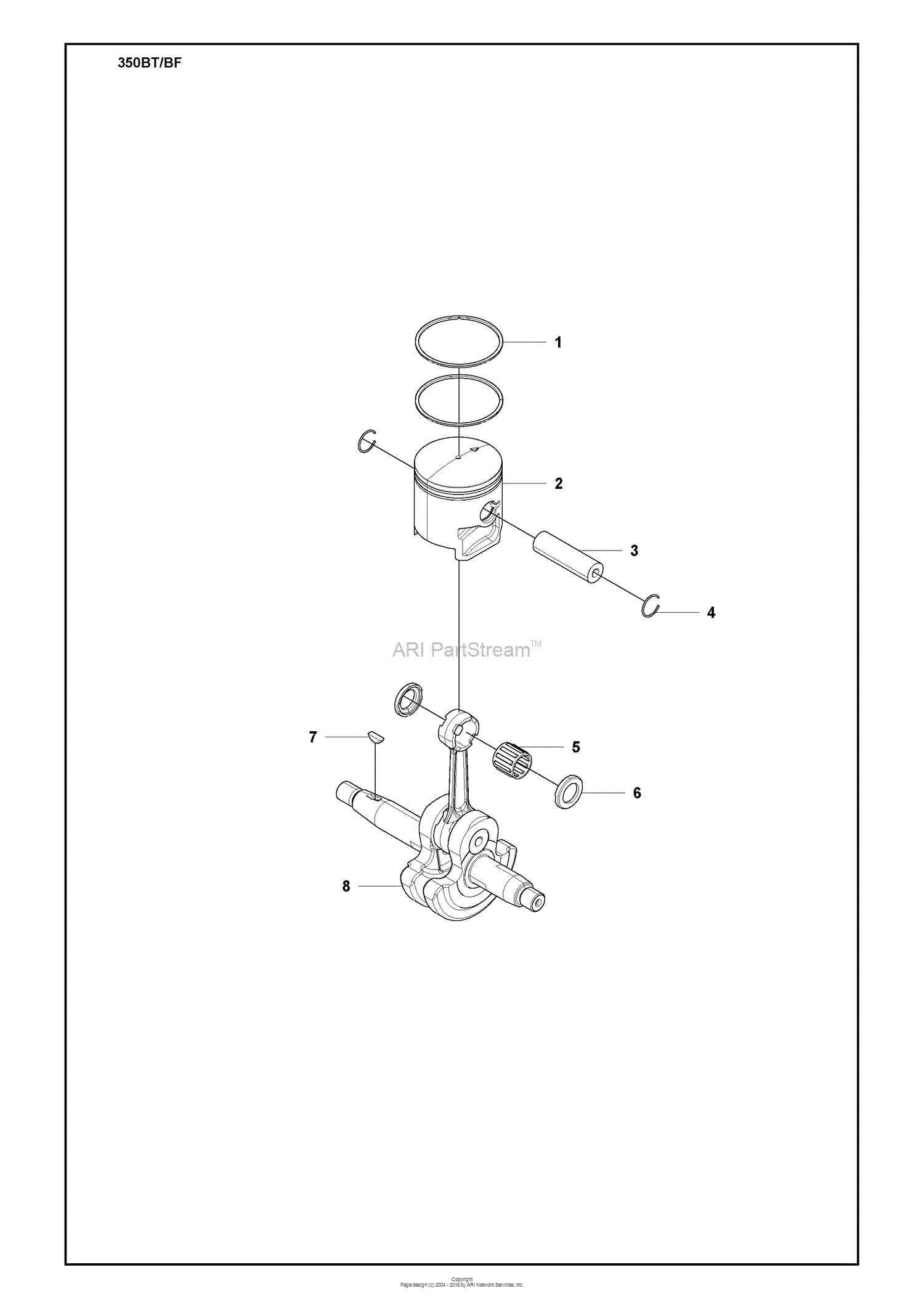 husqvarna 350bt parts diagram