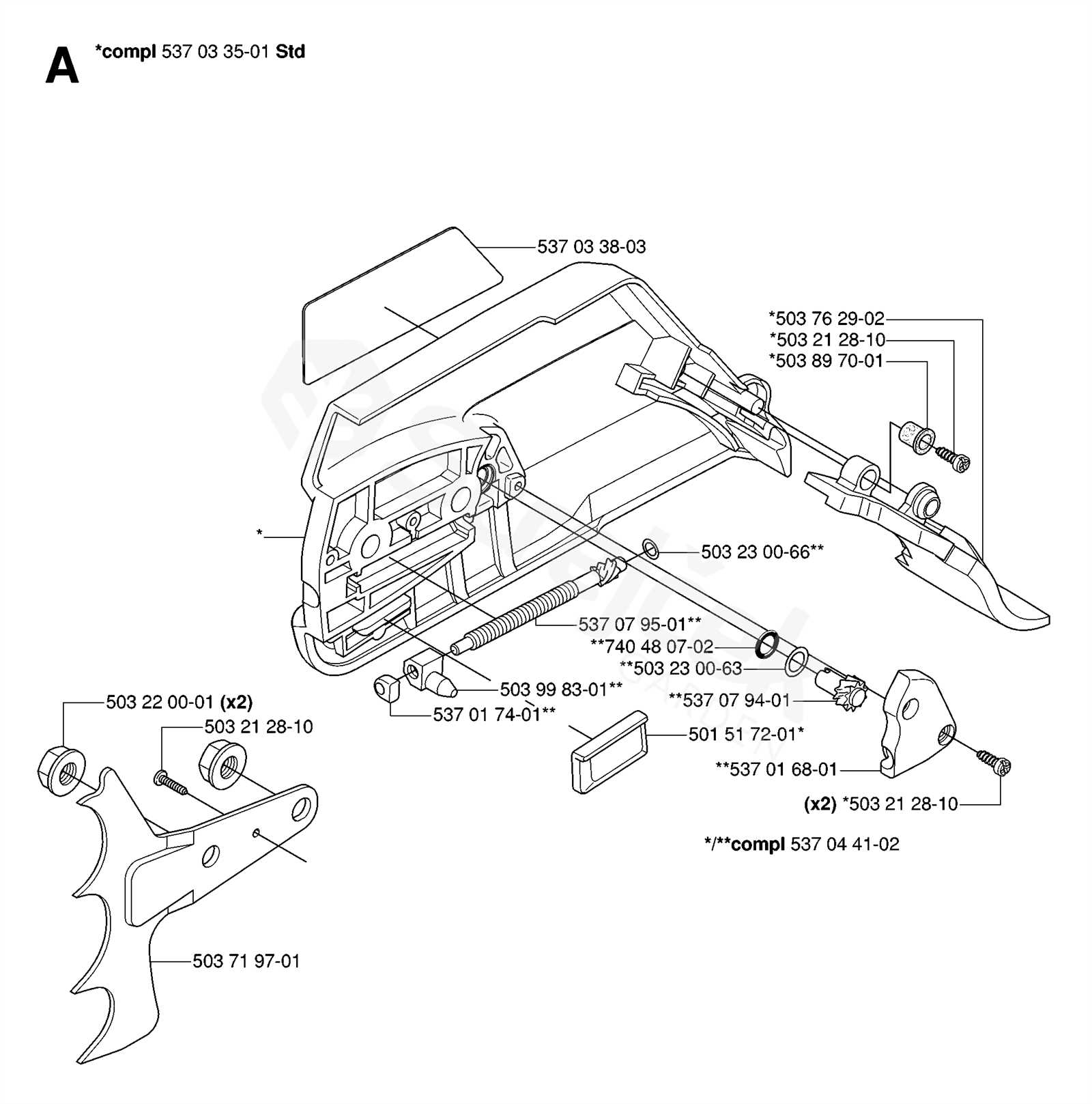 husqvarna 440 chainsaw parts diagram