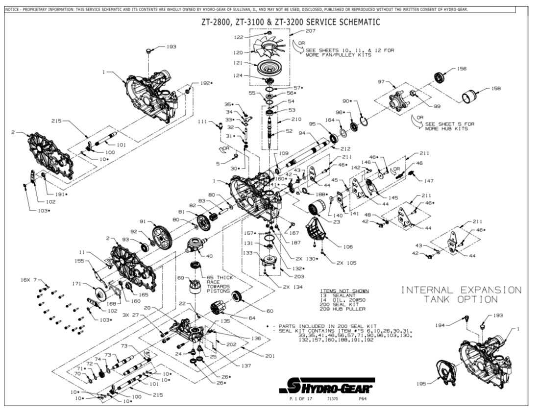 hydro gear zt 2800 parts diagram