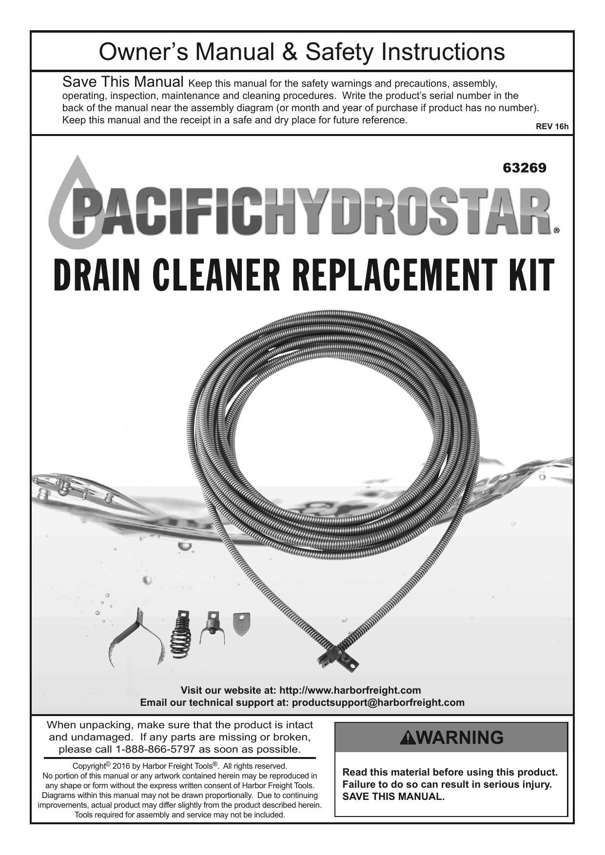 hydrostar drain monster parts diagram