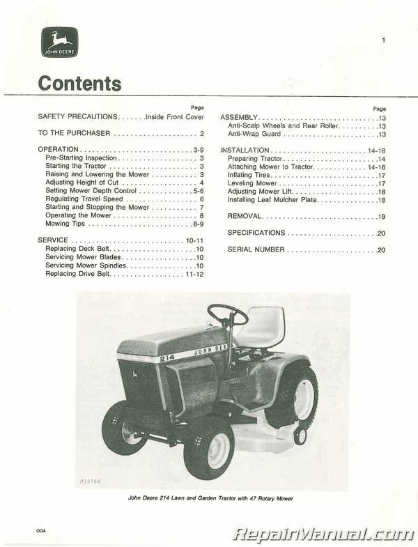 john deere 214 parts diagram