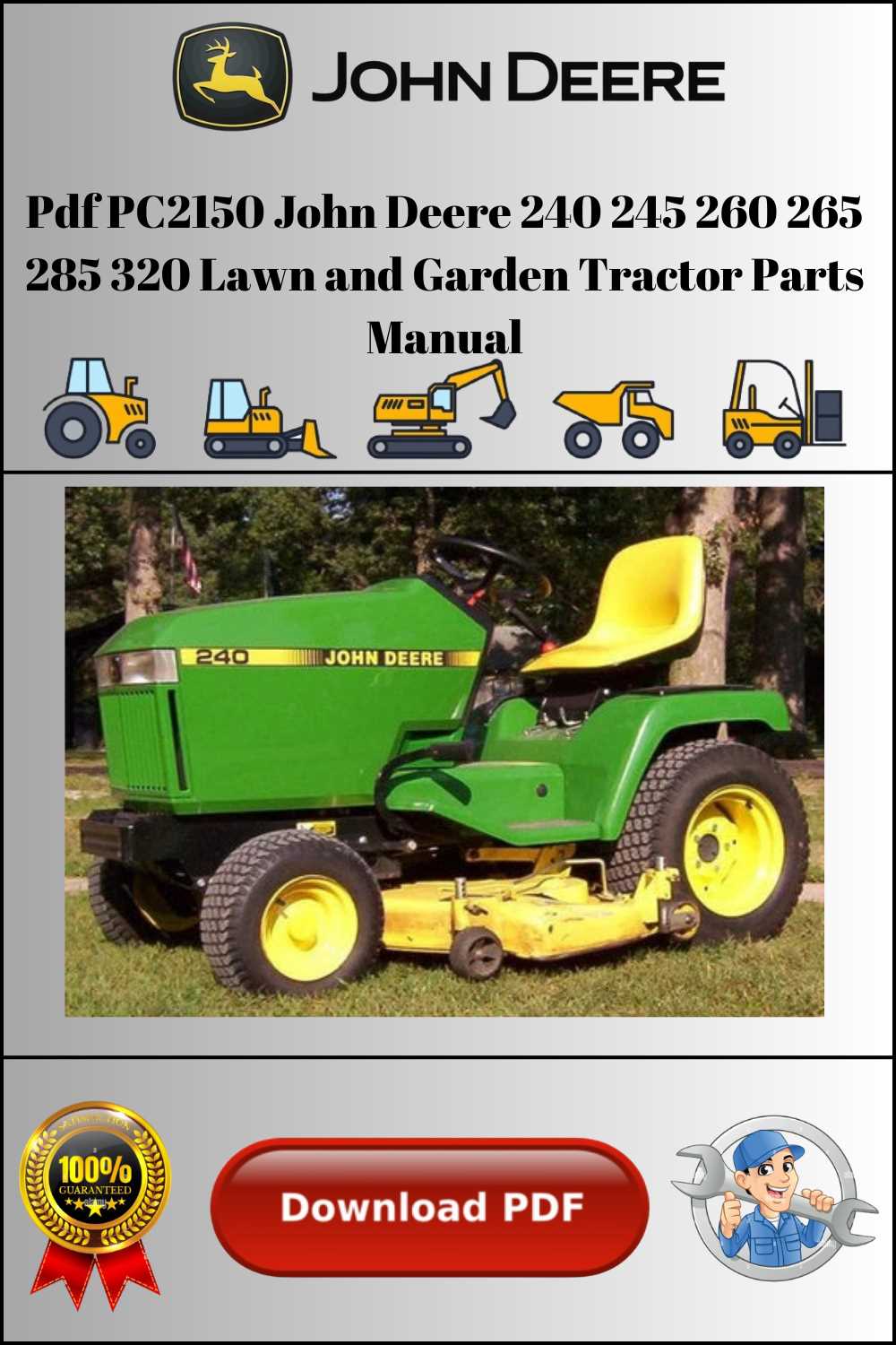 john deere 240 parts diagram