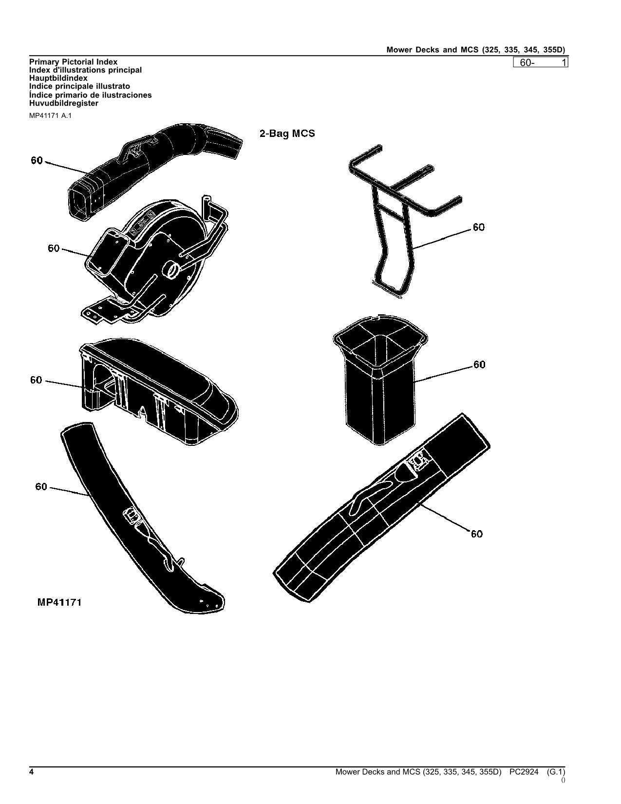 john deere 345 48 mower deck parts diagram