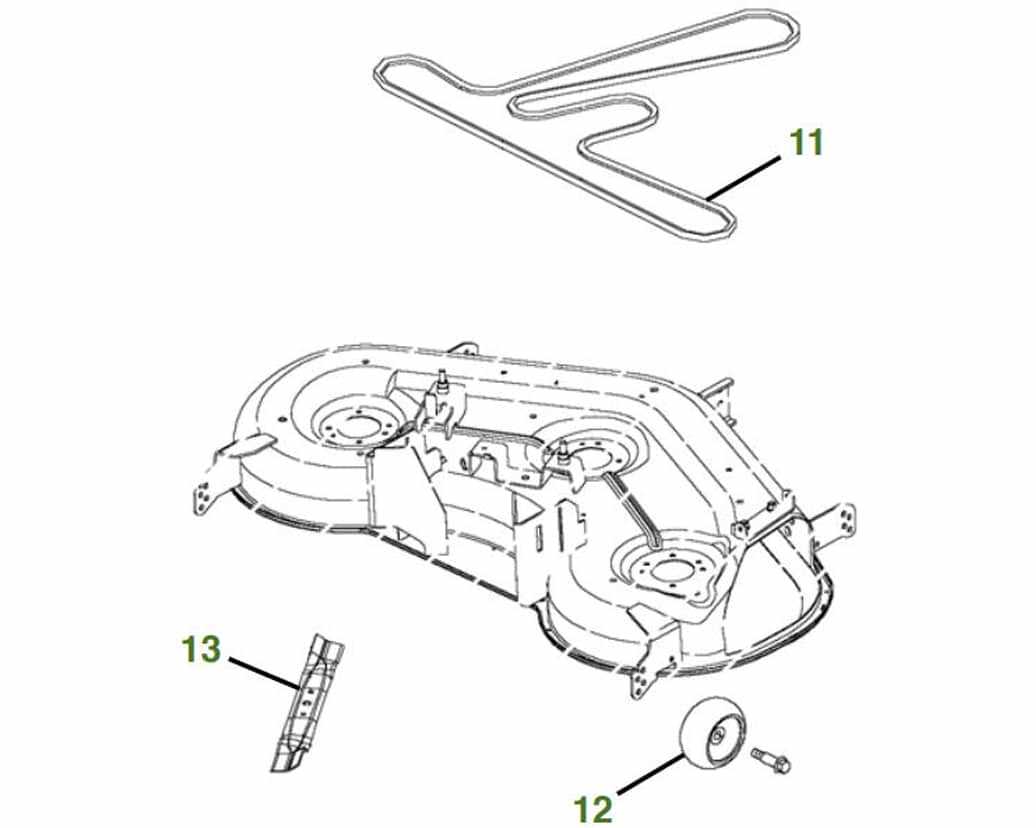 john deere 48 edge mower deck parts diagram