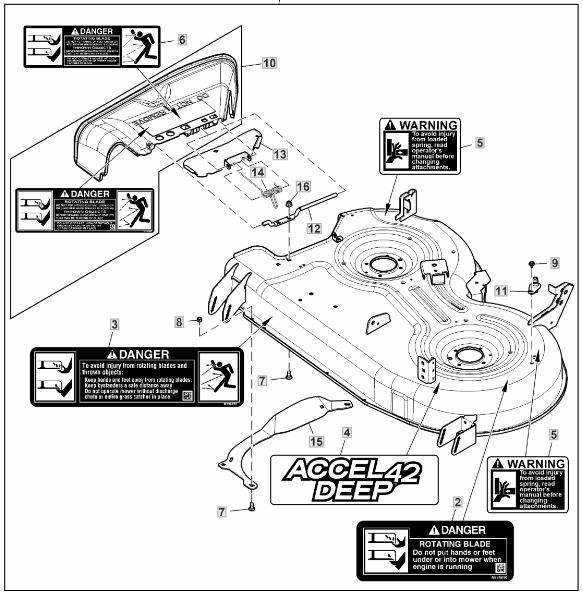 john deere 48c mower deck parts diagram