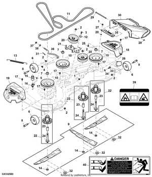 john deere 54 inch mower deck parts diagram