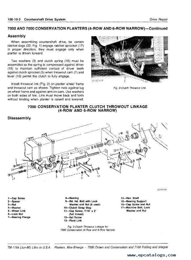 john deere 7000 4 row planter parts diagram