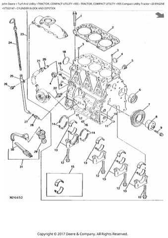 john deere 955 parts diagram