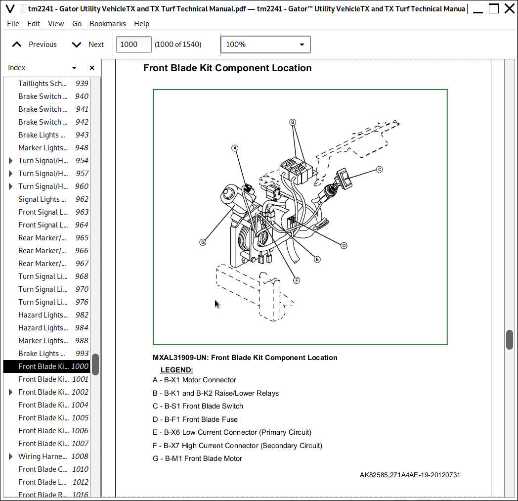 john deere gator 4x2 parts diagram