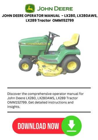 john deere lx280 parts diagram