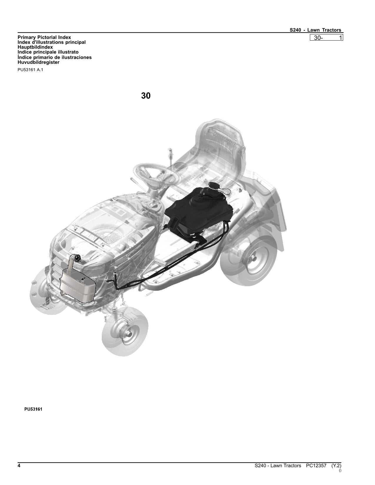 john deere s240 parts diagram