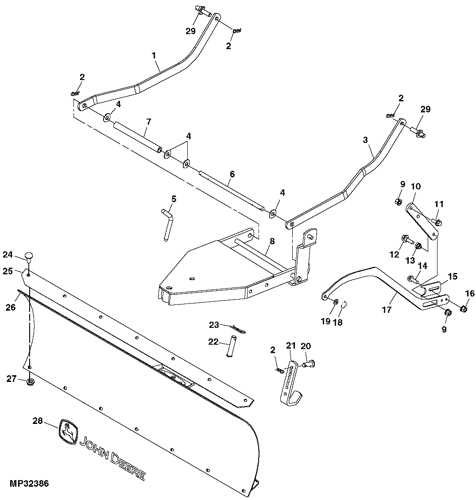 john deere snow plow parts diagram