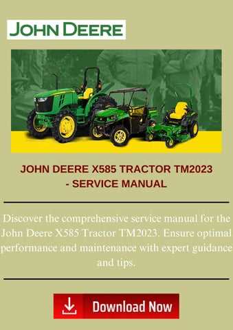 john deere x585 parts diagram