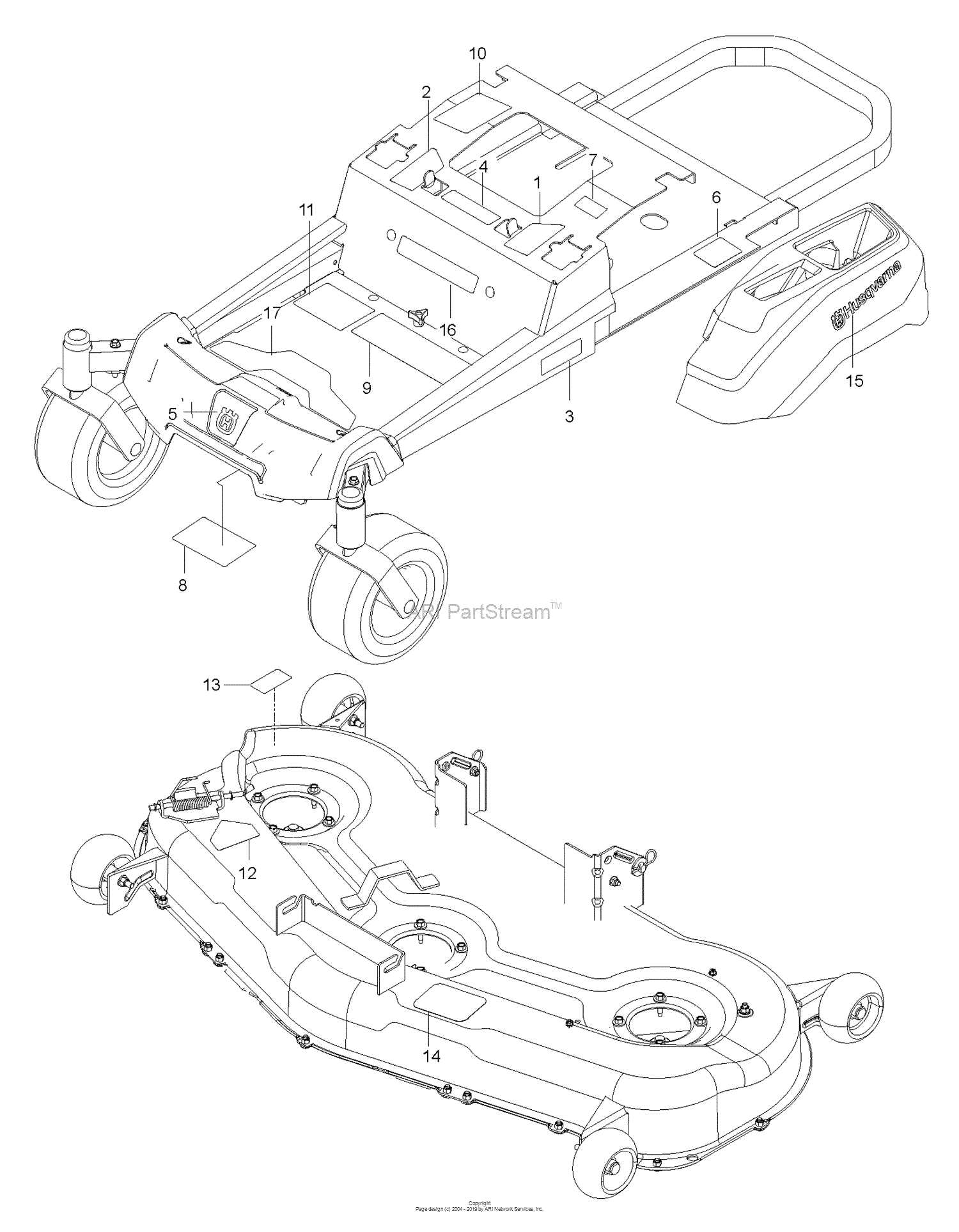 john deere z245 parts diagram