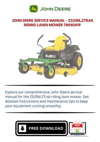 john deere z535m parts diagram