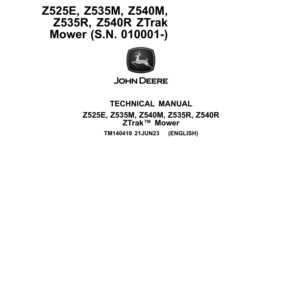 john deere z535m parts diagram