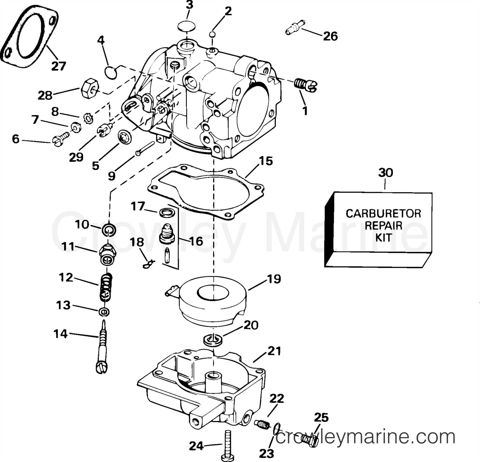 johnson 25 hp outboard parts diagram