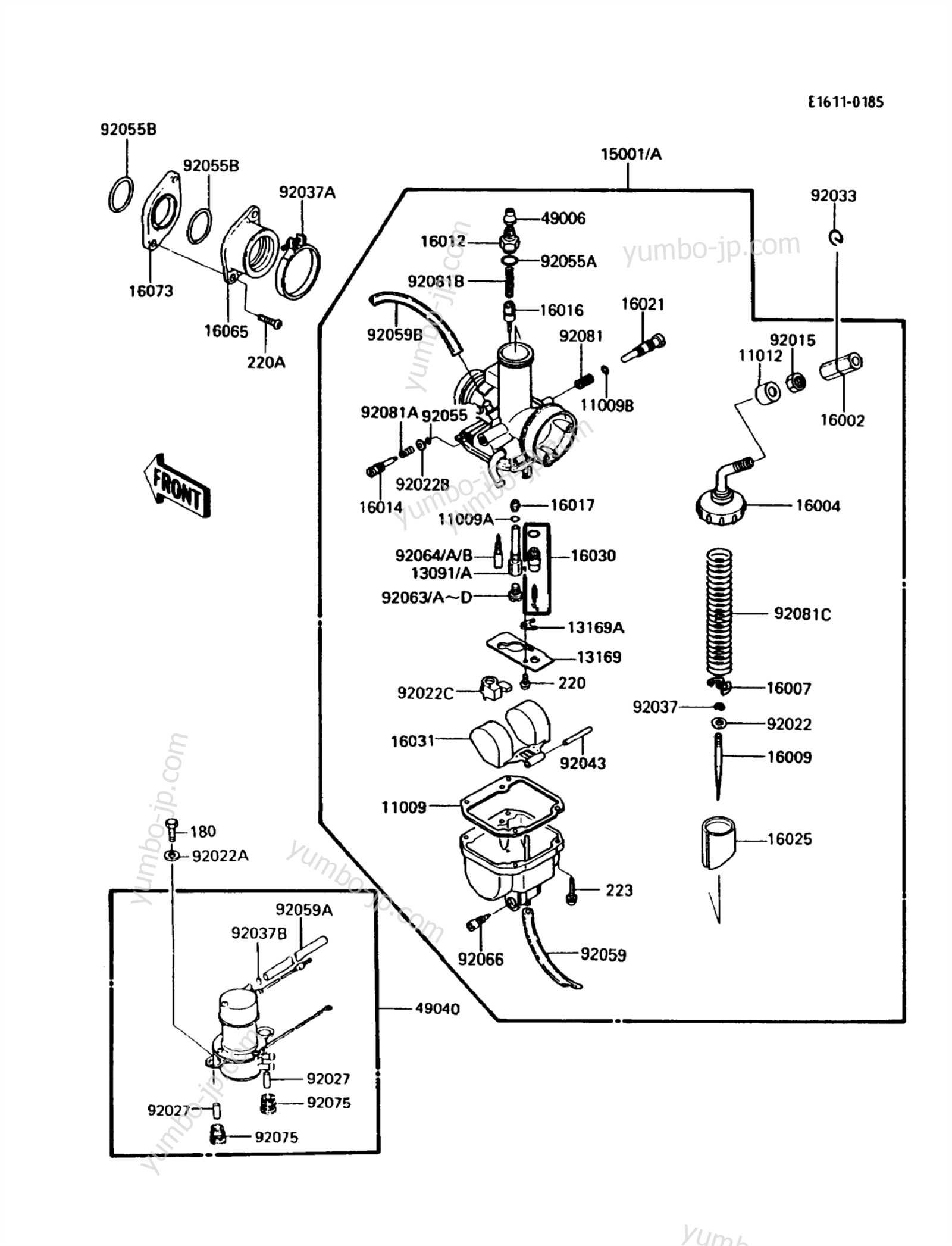 kawasaki bayou 220 parts diagrams