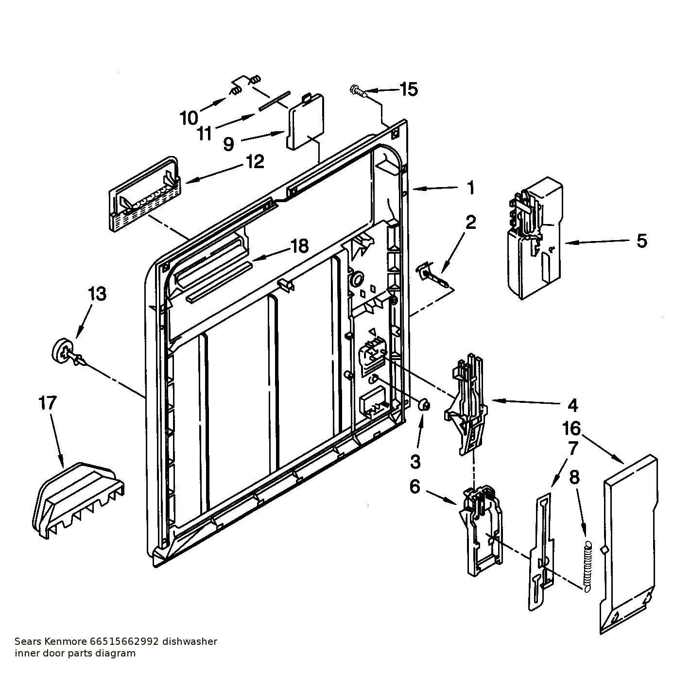 kenmore 665 parts diagram